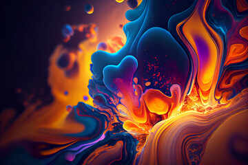 Abstract Psychedelic wavy texture. Aspect ratio 3:2