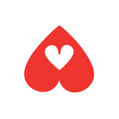 Obraz premium heart, love, icon,color, vector, illustration, design, logo, template, flat, trendy,collection