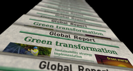 Green transformation ecology and environment newspaper printing media