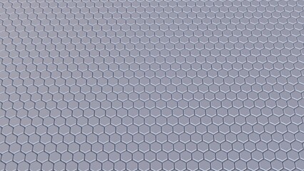 3D Futuristic hexagonal white background Abstract geometric grid pattern