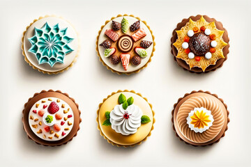 Assortiment de p&acirc;tisseries, tartes, et desserts - G&eacute;n&eacute;rative IA