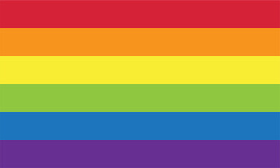 Rainbow flag,Lgbt symbol,six rainbow colors vector.