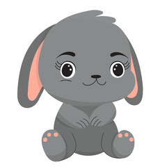 rabbit, hare cute, cartoon for kids isolated