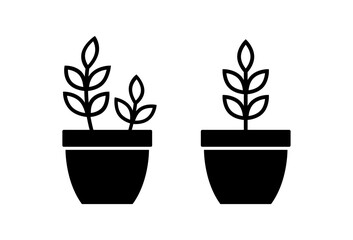 Plant vector icon on white background