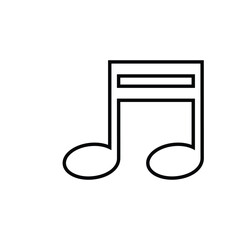 musical notes, icon, line, vector, illustration, design, logo, template, flat, trendy,collection