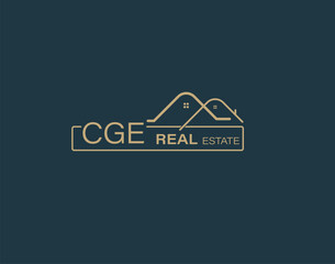 CGE Real Estate and Consultants Logo Design Vectors images. Luxury Real Estate Logo Design