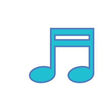 musical notes, icon, color, vector, illustration, design, logo, template, flat, trendy,collection