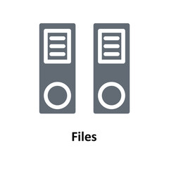 Files Vector  Solid Icons. Simple stock illustration stock