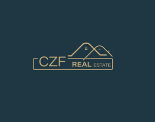 CZF Real Estate and Consultants Logo Design Vectors images. Luxury Real Estate Logo Design