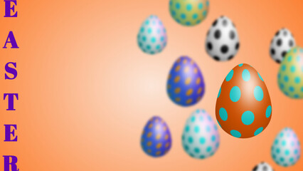 Easter concept illustration image on light orenge colour