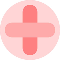 Pink plus in circle icon PNG