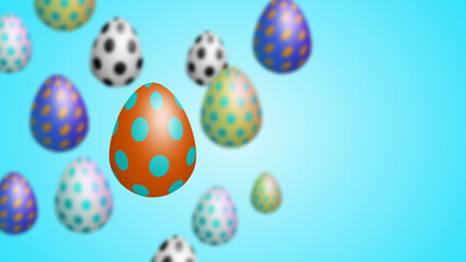 floating eggs illustration image for Easter holiday