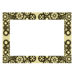 Steampunk frame engawe . Steampunk style. Template design for card. Mechanical cog wheel frame. Abstract vector illustration.