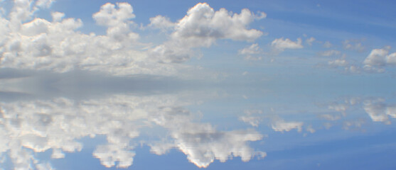 the reflection of the beautiful caribbean sea