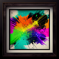 colorfull background with frame