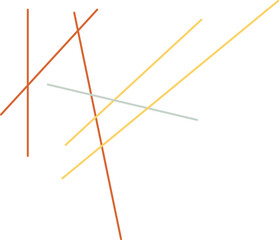 abstract line design element with yellow, blue, red lines