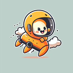 ocket outer space chibi icon character design cartoon spacecraft astronomy space exploration adventure digital art space art stars planets moon mars galaxies universe spaceflight rocket launch cosmos 