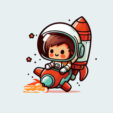 ocket outer space chibi icon character design cartoon spacecraft astronomy space exploration adventure digital art space art stars planets moon mars galaxies universe spaceflight rocket launch cosmos 