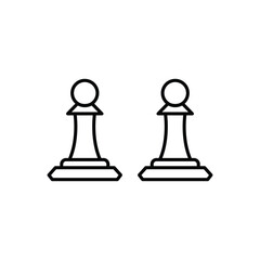 chess, icon, line, vector, illustration, design, logo, template, flat, trendy,collection