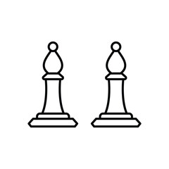 chess, icon, line, vector, illustration, design, logo, template, flat, trendy,collection