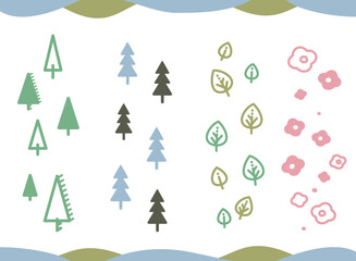 Naklejka premium 手描きのラフな北欧風タイトルフレーム,見出し背景