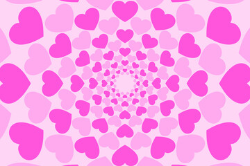 Abstract romantic and love vector background with heart in gradient colors	
