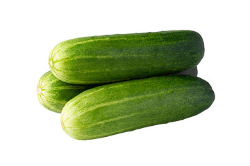 fresh cucumbers isolated on a transparent background