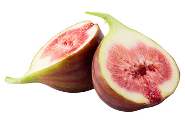 Fresh figs fruit isolated on a transparent background