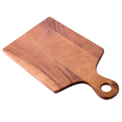 Square wooden tray on a white background