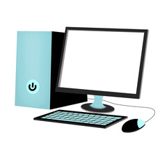 computer monitor with mouse png