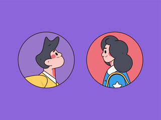 Obraz premium Business People Flat Vector Concept Operation Hand Drawn Illustration 