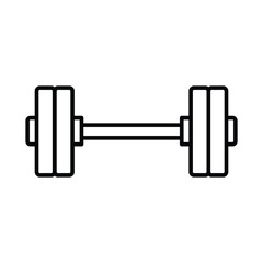 barbell, icon, line, vector, illustration, design, logo, template, flat, trendy,collection