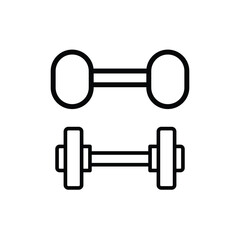 barbell, icon, line, vector, illustration, design, logo, template, flat, trendy,collection