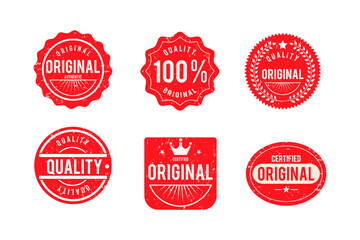 Obraz premium set of red original labels
