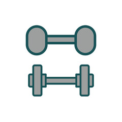 barbell, icon,color, vector, illustration, design, logo, template, flat, trendy,collection
