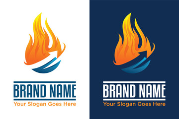 simple modern Fire Arrow booster illustration logo design