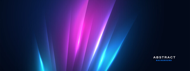 Abstract futuristic background with glowing light effect.Vector illustration  - obrazy, fototapety, plakaty