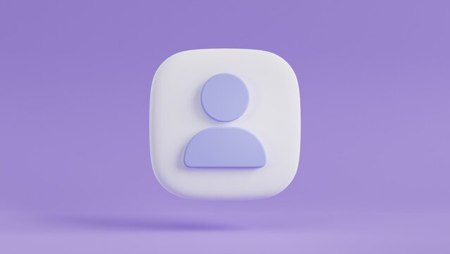 user icon 3D profile people, soft, front © 3D icons