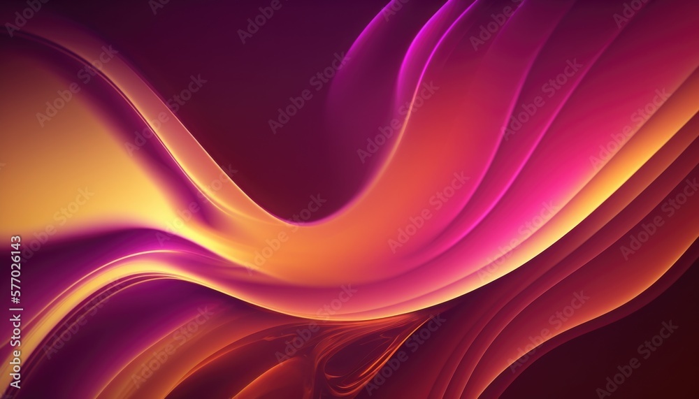 Fototapete a purple and yellow abstract background with wavy lines and curves on it's sides abstract brush stro