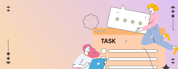 Business People Flat Vector Concept Operation Hand Drawn Illustration
