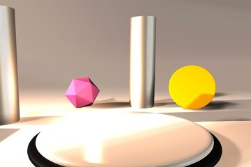 3d podium stage product display for advertising