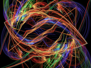 Abstract background 3D illustration, fantastic fractal texture, digital illustration for creative graphic design for wallpaper, poster, banner, drawing, ornament