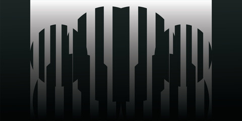 background pattern with shaded arrangement of geometric connected images