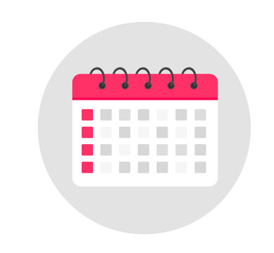 Calendar vector icon. illustration isolated for graphic and web design.