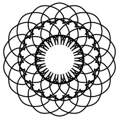 transparent mandala design, round pattern vector design, shape, wheel, clipart, icon,