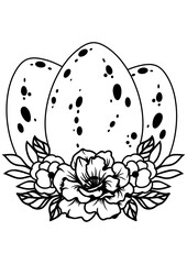 Floral easter eggs. 