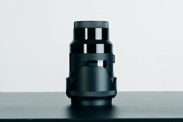 Close up and isolated shot of a camera lens 35mm