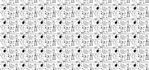 pattern Junggle Cartoon