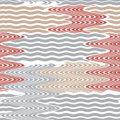 Obraz premium Abstract grunge vector background. Modern geometric zigzag colorful vector pattern.