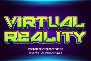 virtual reality metaverse technology typography editable text effect style template background design wallpaper banner poster